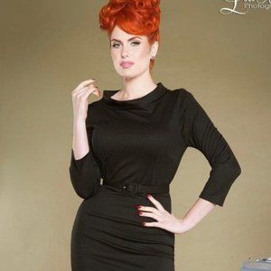 Laura Byrnes Designs Joanie Dress in Black 2XL